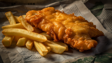 Load image into Gallery viewer, Fish and Chips T-shirt | England Crest
